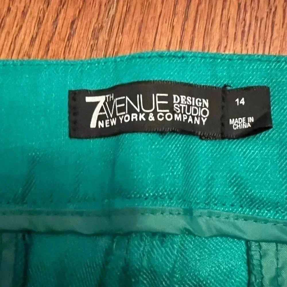 New York Company Linen Blend Modern Fit STRETCH High-Waist ANKLE Sz 14 - Picture 9 of 10